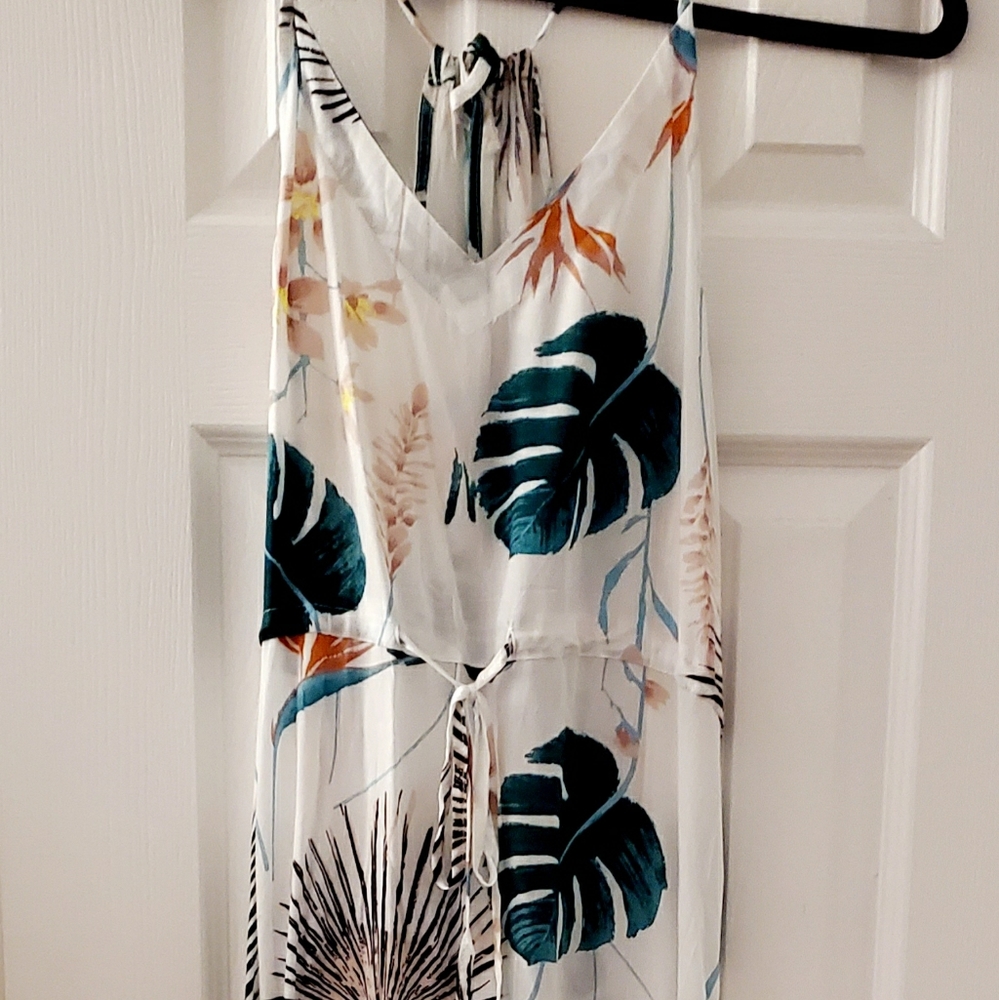 Cupshe Leafy Print Long Slip Dress